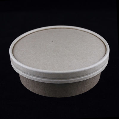 Kraft Paper Salad Bowls With Lids 500ml Custom Printing Food Packing Box