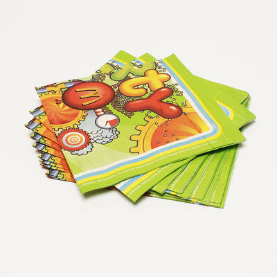 2 Ply Printed Cocktail Napkins , Virgin Wood Pulp Custom Dinner Napkins Serviettes