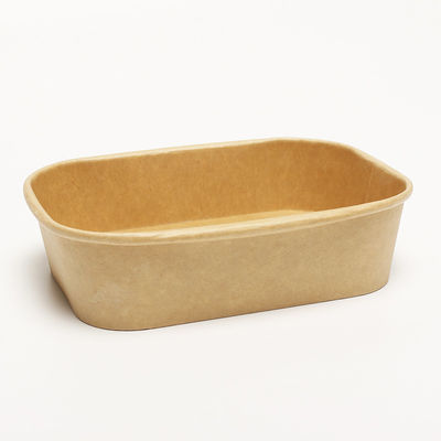 Leakproof Disposable Square Paper Bowl For Salad Soup Food Grade 750ml