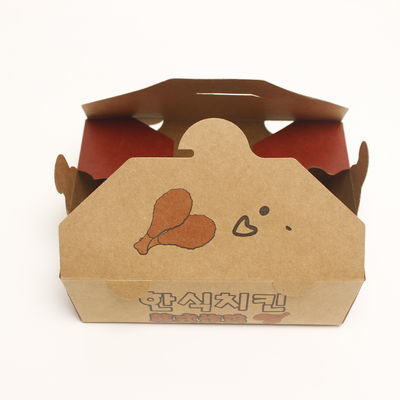 Recyclable Custom Printed Food Containers , Embossing Kraft Paper Food Box