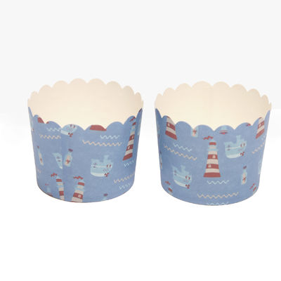 Food Grade Cupcake Paper Cups , Compostable Baking Cake Paper Case With Logo